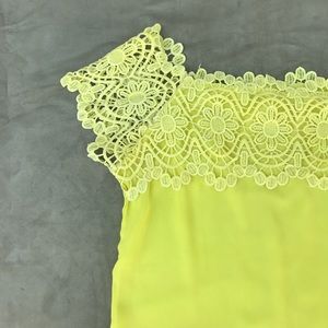 Off the Shoulder Lime Yellow Blouse